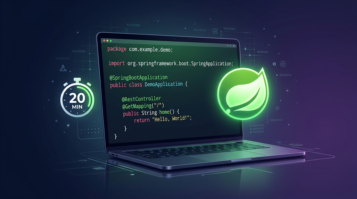 Spring Boot Tutorial: Build Your First App in 20 Minutes (2026 Guide)